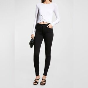 AG Adriano Goldschmied Farrah Black High Waist Skinny Jeans Seamless